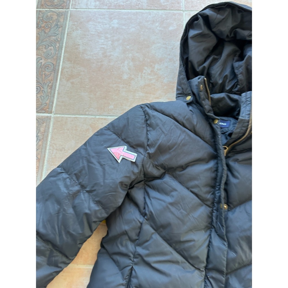 Lands' End Black Nylon Goose Down Filled Coat Women's size XS - Picture 12 of 13